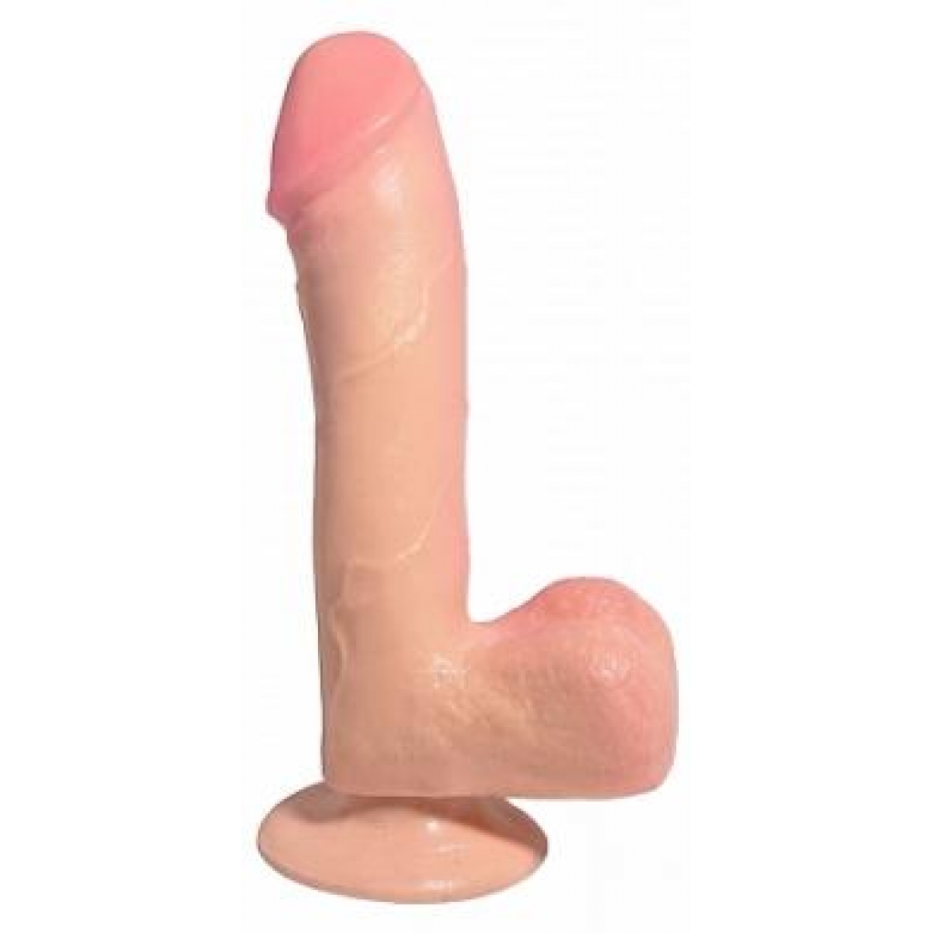 Basix 7.5in Dong with Suction Cup - Beige - Classic Pleasure