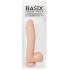 Basix Rubber Works 10 Inch Dong with Suction Cup - Beige