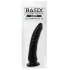 Basix Rubber 7-Inches Slim Dong with Suction Cup - Black