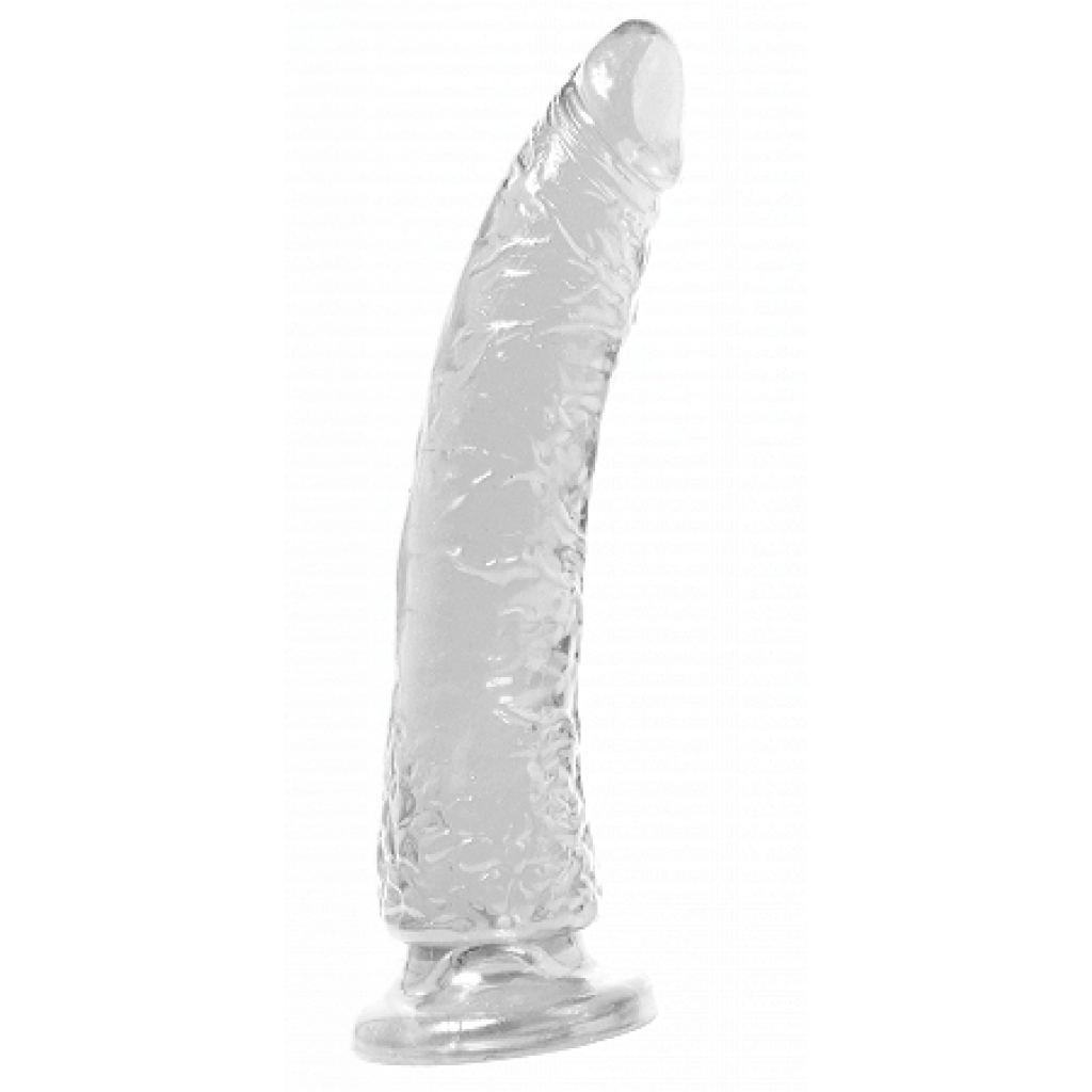 Basix Rubber Works Slim 7 inches Clear Suction Cup Dong