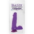 Basix Rubber Works 6-inch Dong with Suction Cup - Purple