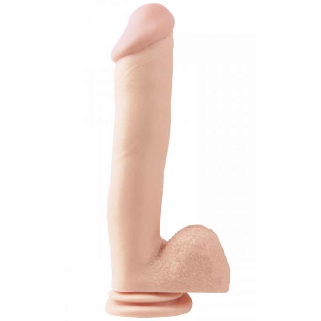 Basix Rubber Works 12 Inches Dong Suction Cup Beige