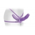 Elite Vibrating Double Delight Strap On 10 Inches Purple