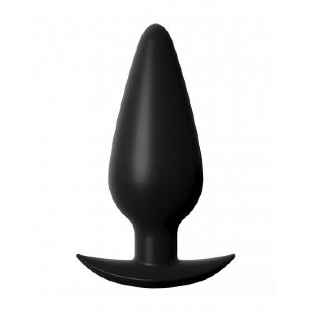 Anal Fantasy Elite Small Weighted Silicone Plug - Black