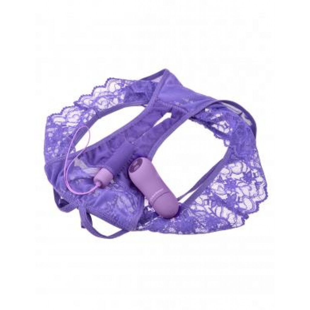 Fantasy For Her Crotchless Panty Thrill-Her - O/S Purple