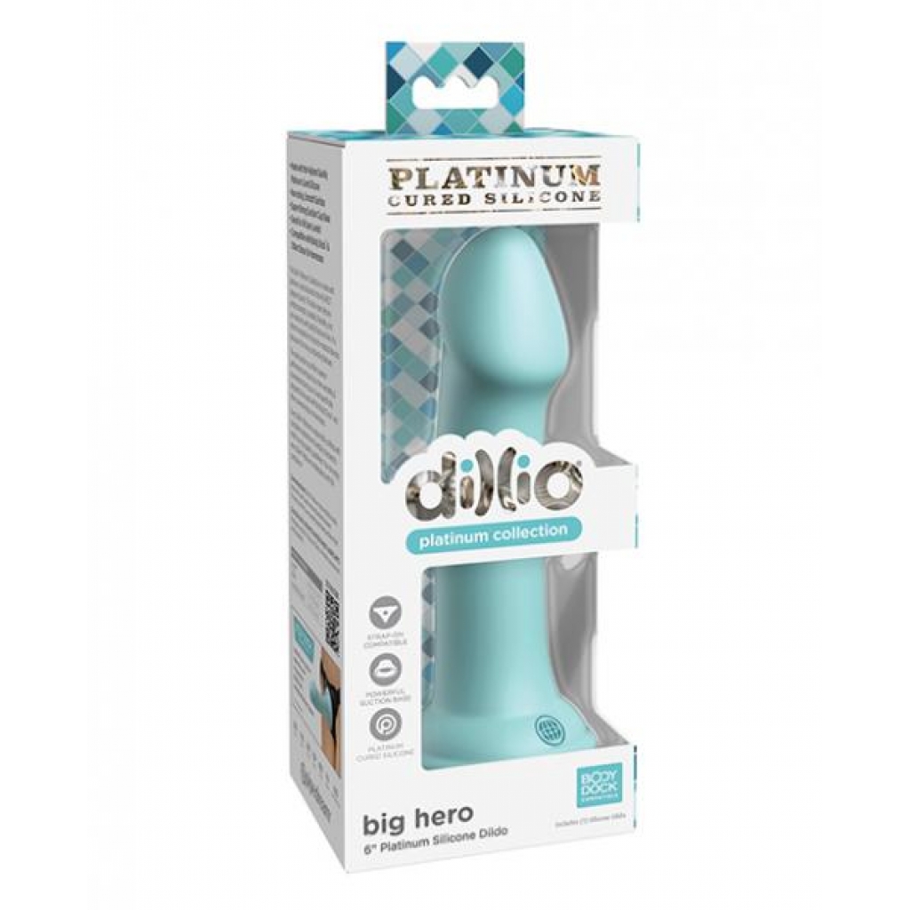 6-inch Big Hero Dildo - Teal