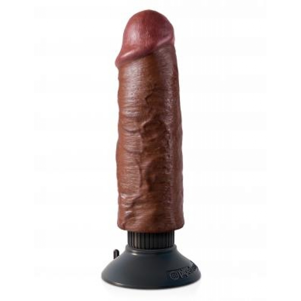 King Penis 6 Inches Penis - Brown Vibrating Dildo