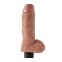 King Penis 8” Vibrating Tan Dildo - Realistic Pleasure