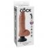 King Penis 8” Vibrating Tan Dildo - Realistic Pleasure