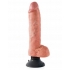 King Penis 10 inches Vibrating Penis with Balls - Beige