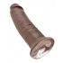 King Penis Realistic 10-Inch Dildo - Brown