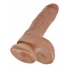 King Penis 8 inches Penis with Balls Tan Dildo