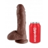 King Penis 8 Inches Penis with Balls - Brown