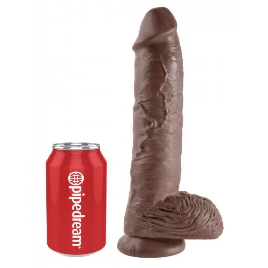 10 Inches Penis Balls - Brown