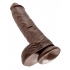 10 Inches Penis Balls - Brown