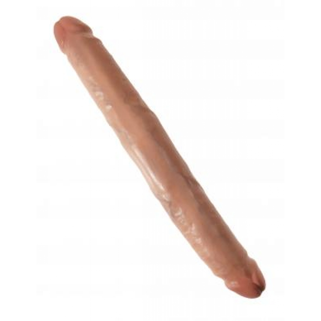 King Penis 12-inch Slim Double Dildo - Tan