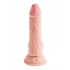 King Penis Triple Density 6.5 inches Dildo with Balls - Beige