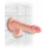 King Penis Triple Density 6.5 inches Dildo with Balls - Beige