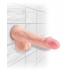 King Penis Plus Triple Density 7.5-inch Dildo with Balls - Beige