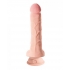 King Penis Triple Density 8 inches Penis with Balls Beige Dildo