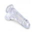 King Penis Clear 5-Inch Realistic Dildo with Balls