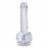 King Penis Clear 6-Inch Realistic Dildo with Balls