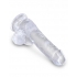 King Penis Clear 6-Inch Realistic Dildo with Balls