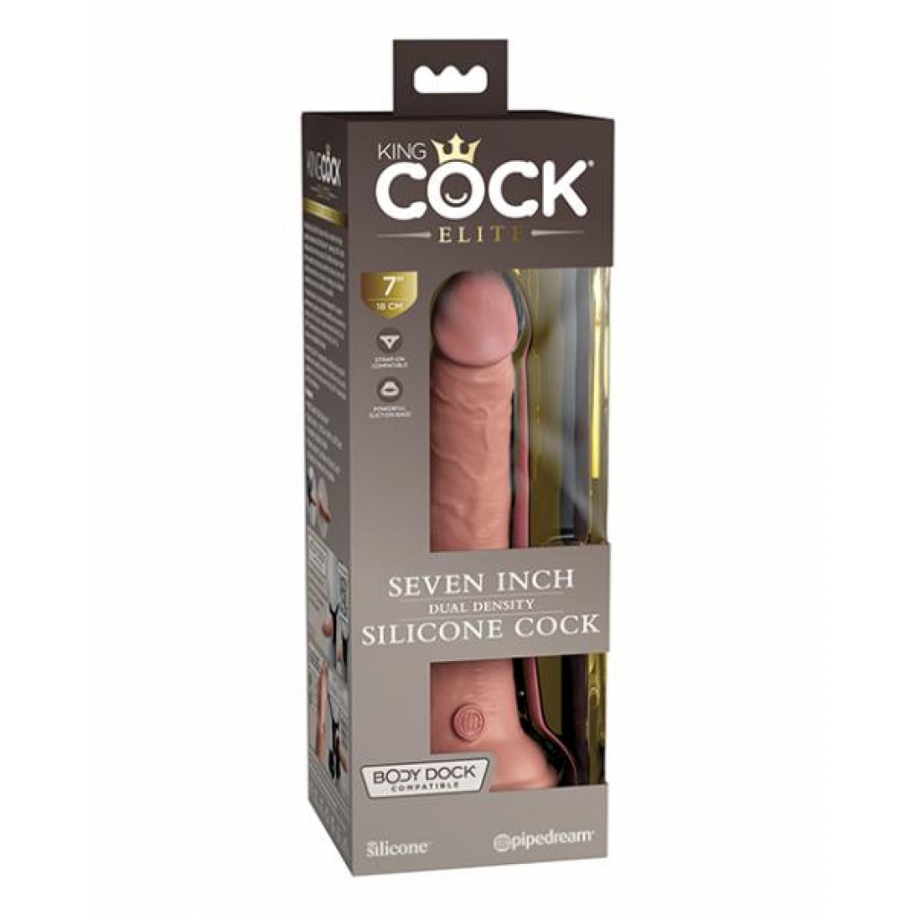 King Penis Elite 7 Inch Dual Density - Light Skin Tone