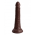 King Penis Elite: 7 Inch Dual Density Dildo in Brown