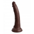 King Penis Elite: 7 Inch Dual Density Dildo in Brown