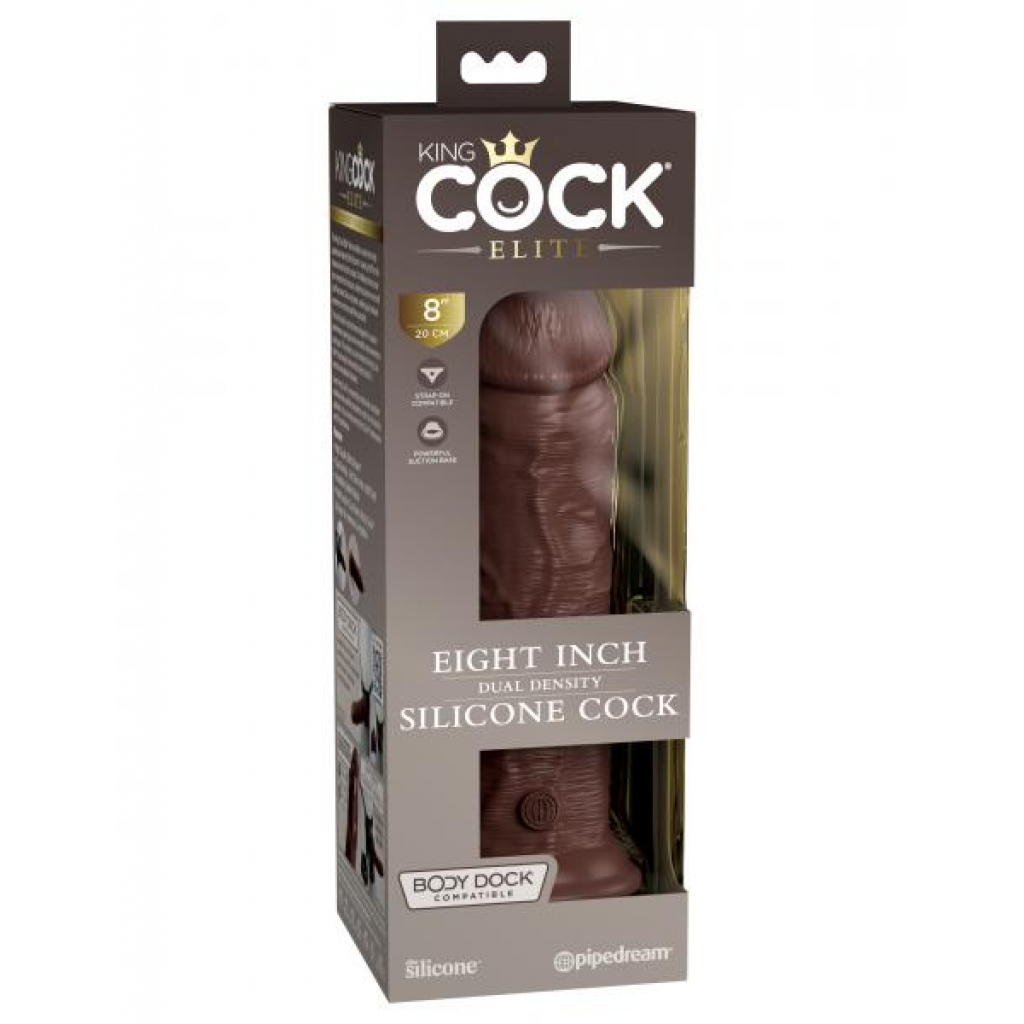 King Penis Elite 8 In Dual Density Dildo Brown