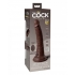 King Penis Elite 7 In Vibrating Dual Density Brown - Realistic Simulation