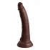 King Penis Elite 7 In Vibrating Dual Density Brown - Realistic Simulation