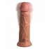 King Penis Elite 8 In. Vibrating Dual Density Dildo - Tan