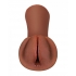 PDX Extreme Wet Pussies Slippery Slit Stroker - Dark Skin Brown