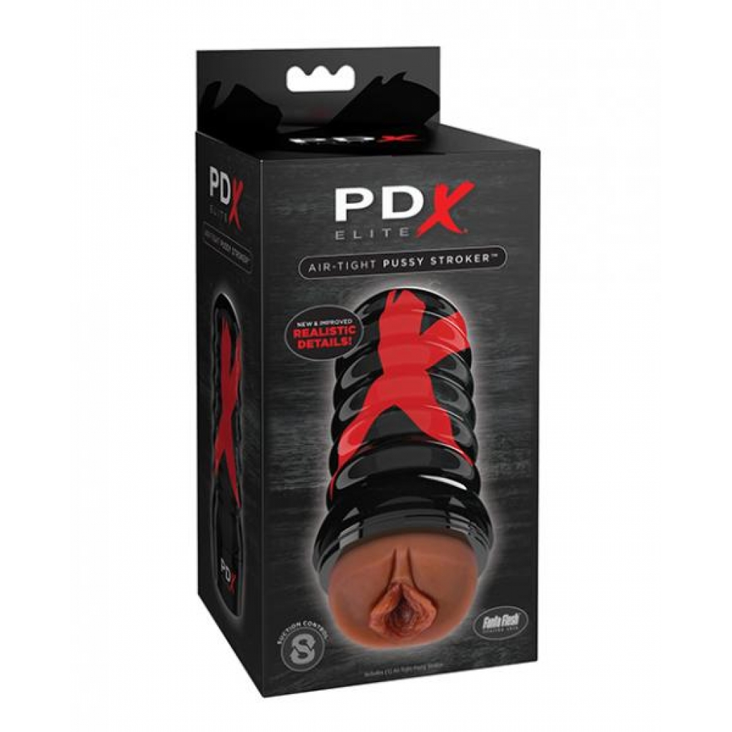 PDX Elite Air Tight Pussy Stroker - Brown/Black