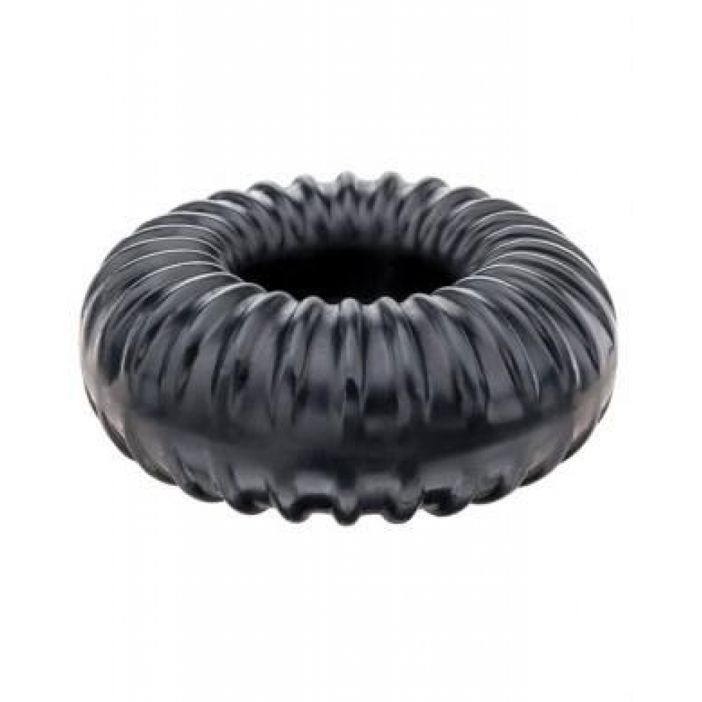 Ribbed Ring for Enhanced Pleasure - Black Color