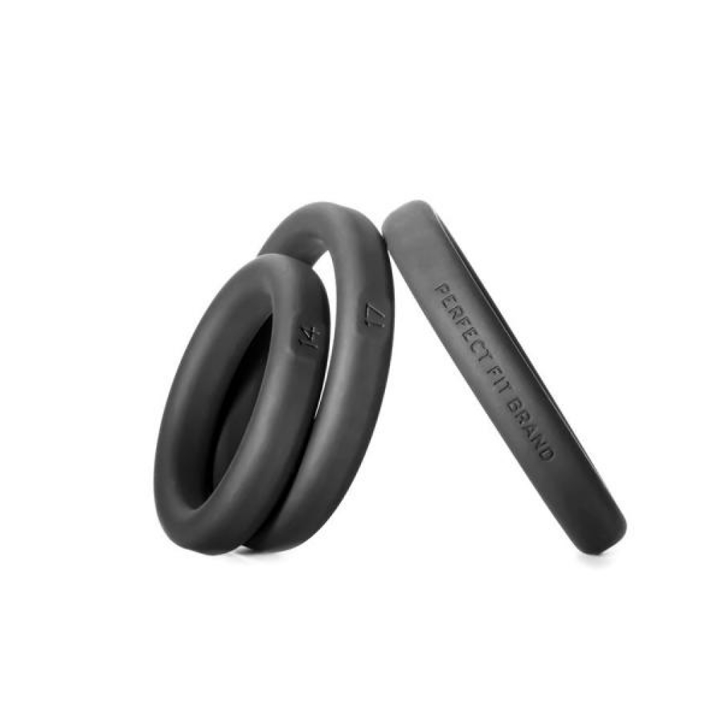 Xact-Fit Silicone Rings - Three Comfort Sizes in Black