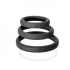 Xact-Fit Silicone Rings 3 Mixed Sizes Black