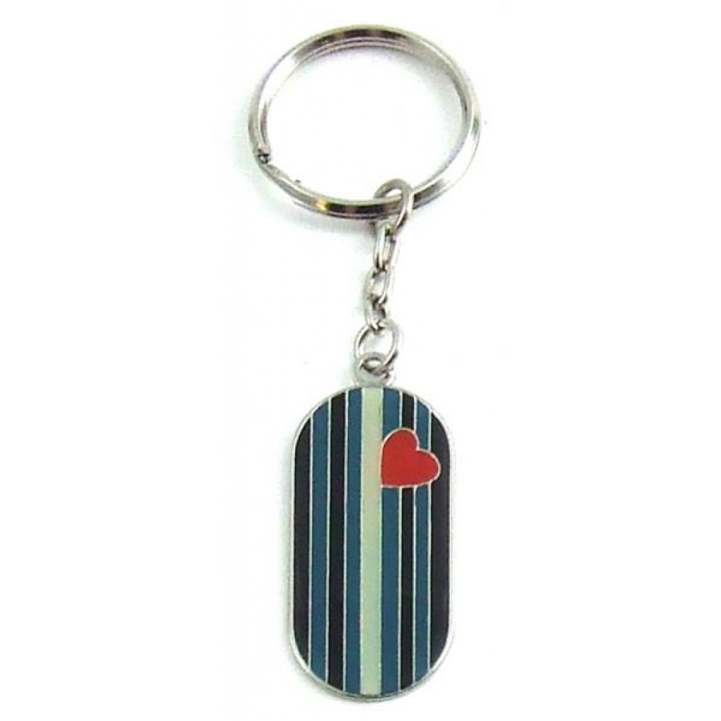 Gaysentials Enamel Key Chain Leather Flag