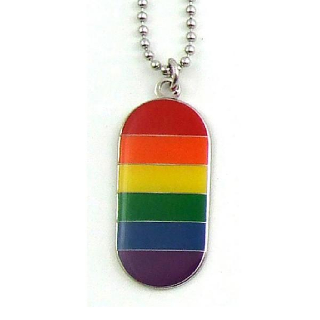 Gaysentials Rainbow I.D. Tag Necklace