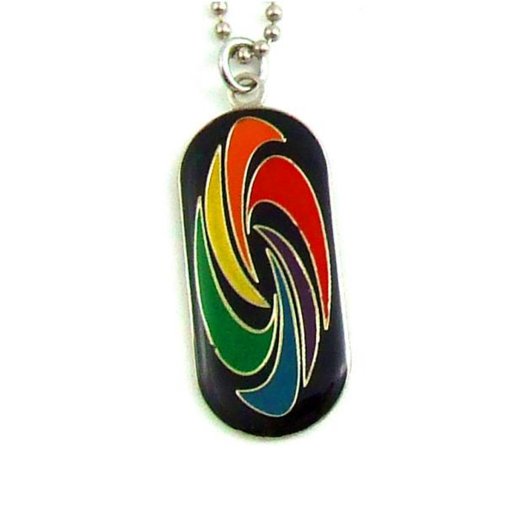 Gaysentials Swirl I.D. Tag Necklace