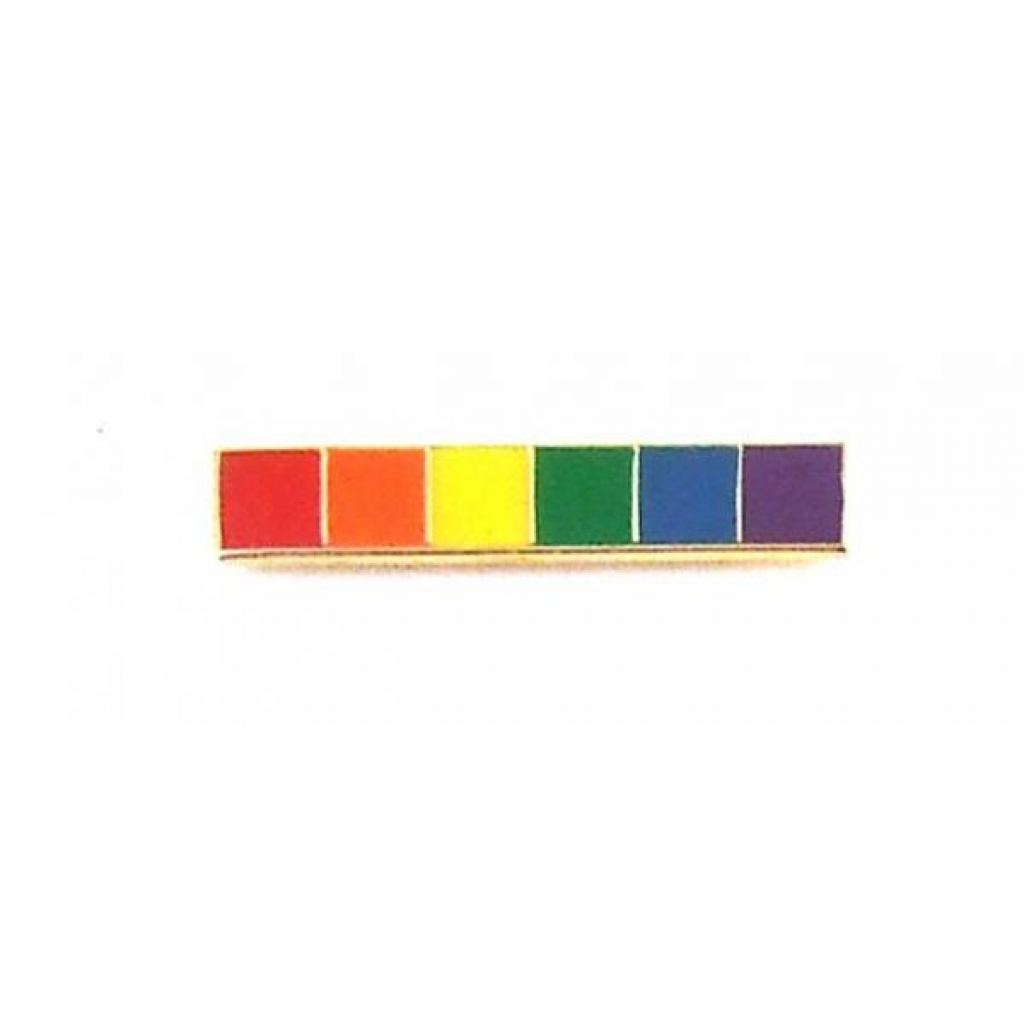 Gaysentials Rainbow Bar Lapel Pin: Pride Gear