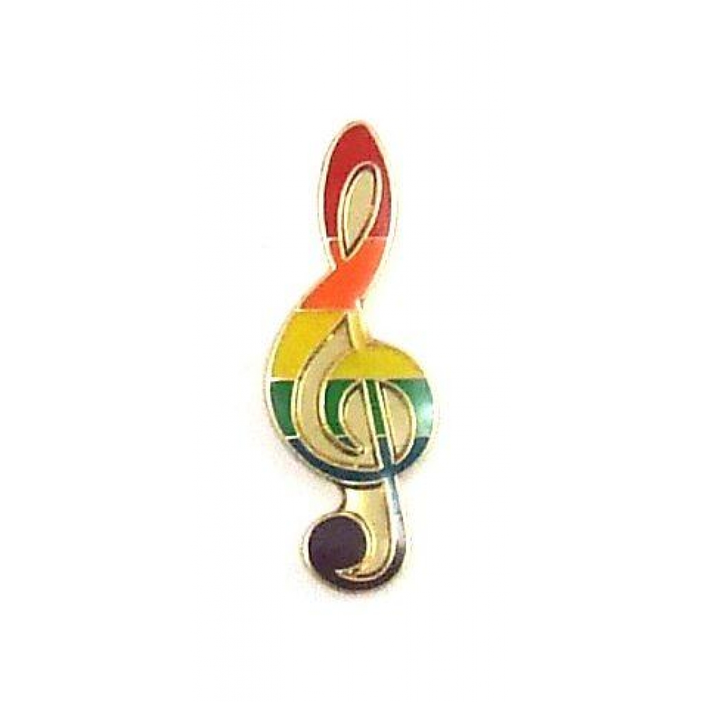 Gaysentials Rainbow Musical Note Lapel Pin