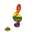 Gaysentials Rainbow Musical Note Lapel Pin