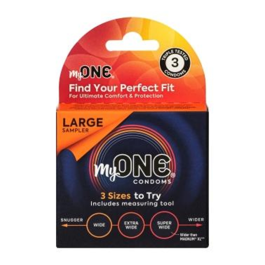 My One Large Sampler Latex Condoms - 3 Count