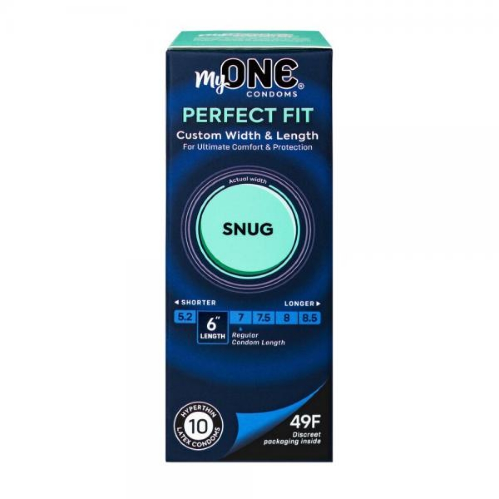 Myone Snug 10 Count - Comfort Fit Latex Condoms