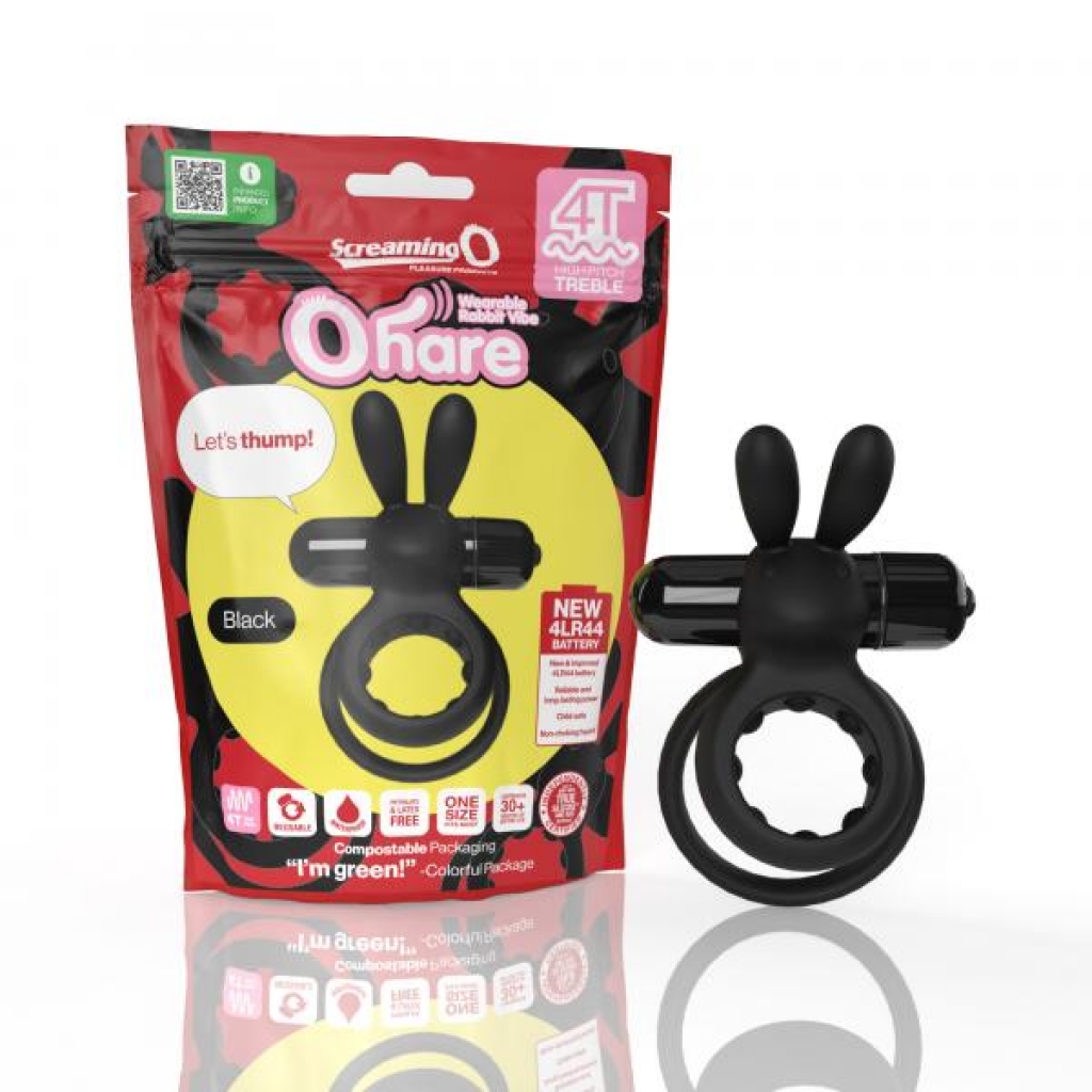 Screaming O 4B Ohare Black High Pitch Treble Vibrating Penis Ring