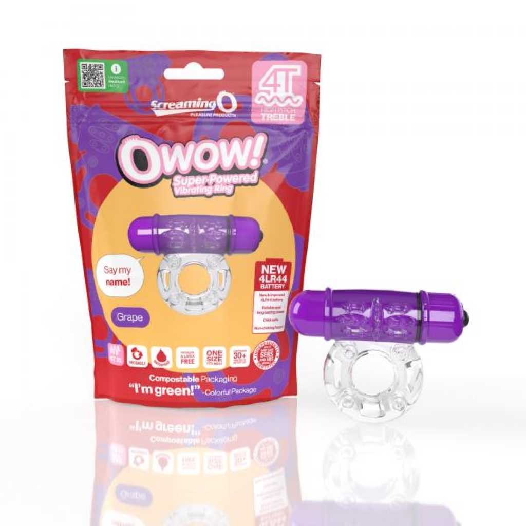 Screaming O 4t Owow Grape Vibrating Penis Ring