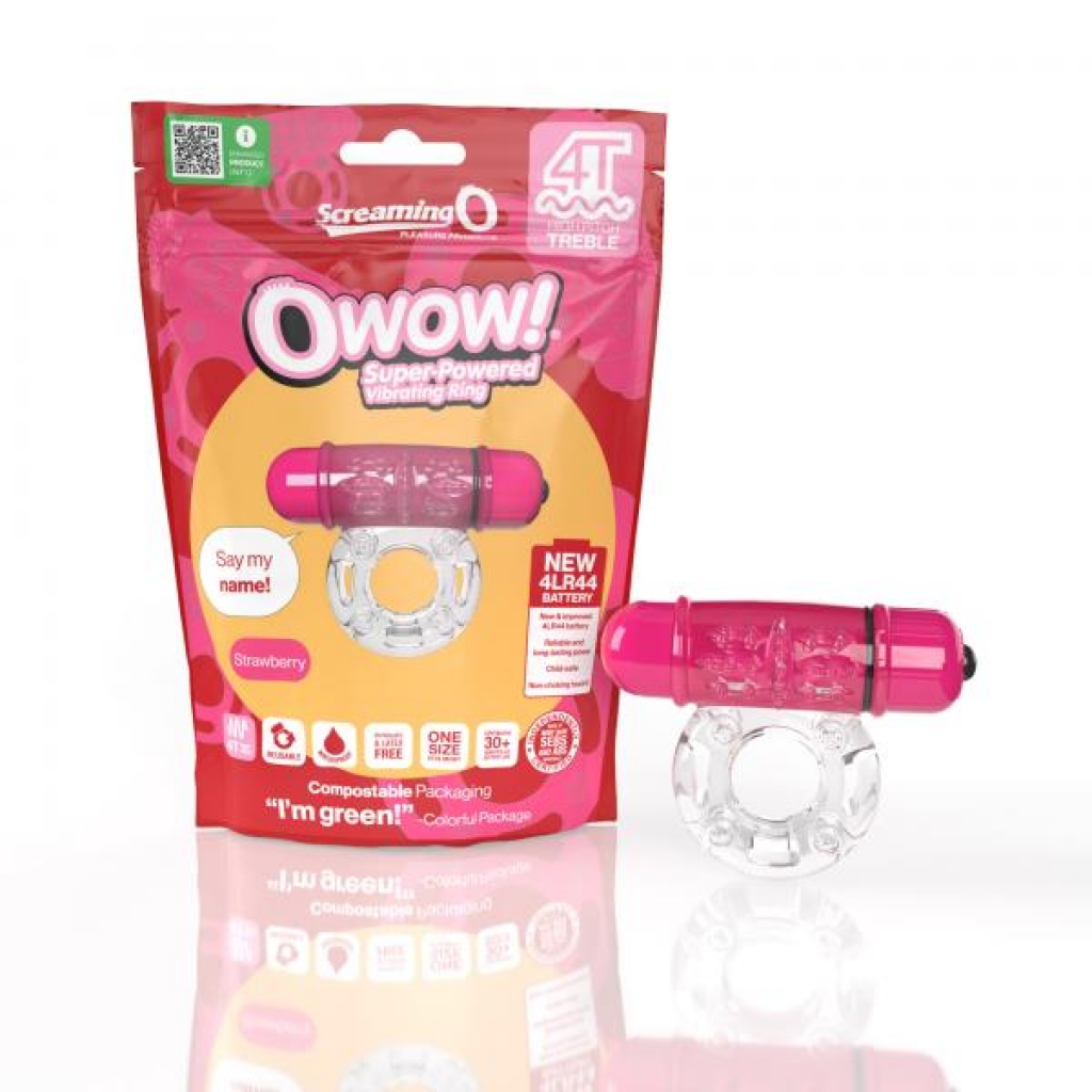 Screaming O 4T OWOW Strawberry Vibrating Penis Ring - Ultimate Play